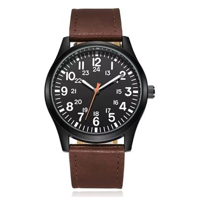 Stijlvol herenhorloge met bruin lederen band - Klassiek design Stijlvol herenhorloge met bruin lederen band - Klassiek design