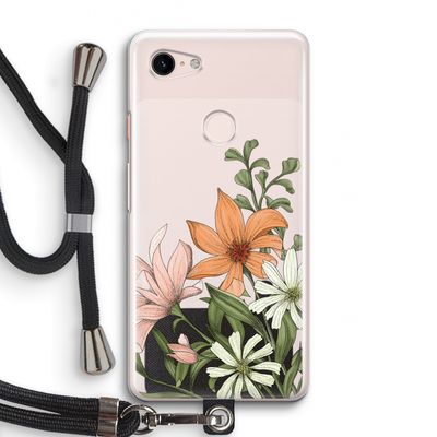 Floral bouquet: Pixel 3 Transparant Hoesje met koord