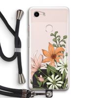 Floral bouquet: Pixel 3 Transparant Hoesje met koord