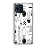 Cactusmotief: Oppo Find X3 Transparant Hoesje