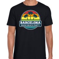 Barcelona zomer t-shirt / shirt Barcelona bikini beach party zwart voor heren - thumbnail