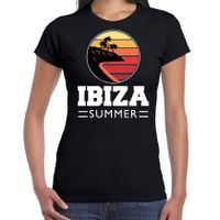 Ibiza zomer t-shirt / shirt Ibiza summer zwart voor dames