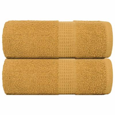 VidaXL Zeepdoekjes 2 st 30x30 cm 360 g/m² 100% katoen goudkleurig