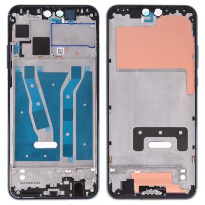 Front behuizing LCD frame bezel plaat met kant toetsen voor Huawei Y9 (2019) (zwart)