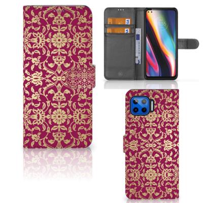 Wallet Case Motorola Moto G 5G Plus Barok Pink