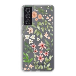Botanical sweet flower heaven: Samsung Galaxy S21 FE Transparant Hoesje