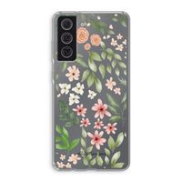 Botanical sweet flower heaven: Samsung Galaxy S21 FE Transparant Hoesje