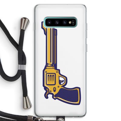Pew Pew Pew: Samsung Galaxy S10 Plus Transparant Hoesje met koord