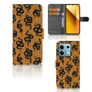 Telefoonhoesje met Pasjes voor Xiaomi Redmi Note 13 5G Snakes