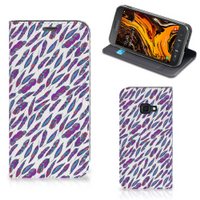 Samsung Galaxy Xcover 4s Hoesje met Magneet Feathers Color