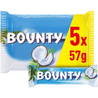 Bounty Chocolade kokos repen 5x2pack bij Jumbo