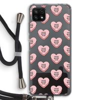 Chicks before dicks: Samsung Galaxy A22 5G Transparant Hoesje met koord