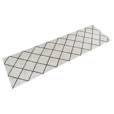 VidaXL Keukenmat wasbaar geblokt 45x150 cm fluweel