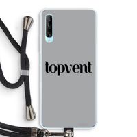 Topvent Grijs Zwart: Huawei P Smart Pro Transparant Hoesje met koord