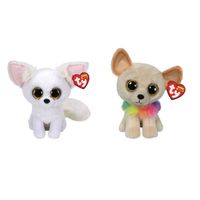 Ty - Knuffel - Beanie Boo's - Phoenix Fox & Chewey Chihuahua - thumbnail