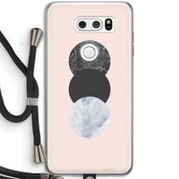 Marmeren cirkels: LG V30 Transparant Hoesje met koord