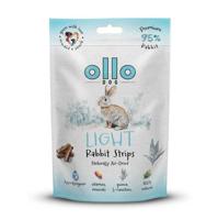 OLLO Air-Dried Light Rabbit strips - traktatie voor hond - 80g