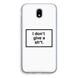 Don't give a shit: Samsung Galaxy J5 (2017) Transparant Hoesje