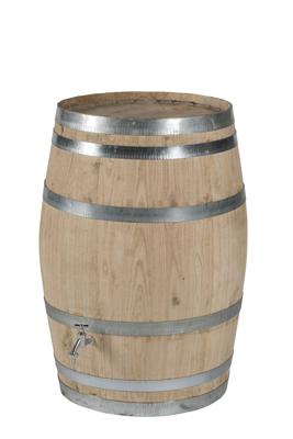 Regenton 150 liter nieuw met vulgat in deksel en verchroomde kraan - Vatenhandel stijf