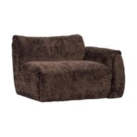 Woood Baggy 1-zitsbank met arm links chenille DonkerBruin