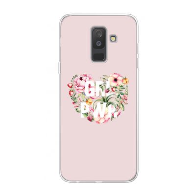 GRL PWR Flower: Samsung Galaxy A6 Plus (2018) Transparant Hoesje