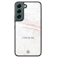 Samsung Galaxy S22 Plus glazen hardcase - C'est la vie
