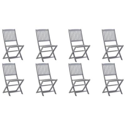 Tuinstoelen 8 st inklapbaar massief acaciahout