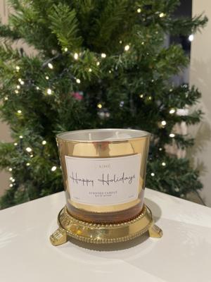 L&apos;Aime kaars Happy Holidays gold M 350g