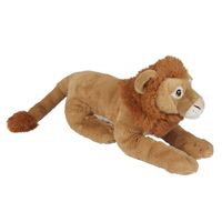 Bruine leeuwen knuffels liggend 60 cm knuffeldieren   -