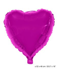 Folieballon Hart Fuchsia - 46cm