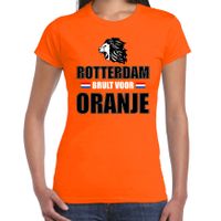 Oranje t-shirt Rotterdam brult voor oranje dames - Holland / Nederland supporter shirt EK/ WK - thumbnail