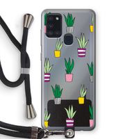 Sanseveria: Samsung Galaxy A21s Transparant Hoesje met koord