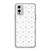 Zwart-witte kubussen: OnePlus 9 Transparant Hoesje