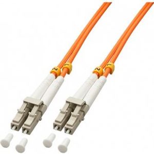 Lindy 2.0m OM2 LC Duplex Glasvezel kabel 2 m Oranje