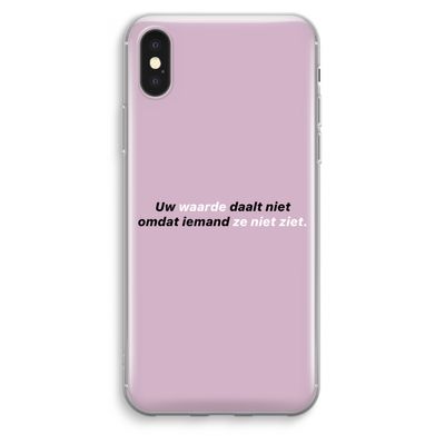uw waarde daalt niet: iPhone XS Max Transparant Hoesje