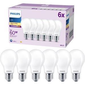 Philips Lighting 9290012430 LED-lamp Energielabel E (A - G) E27 Peer 7 W = 60 W Warmwit (Ø x l) 50 mm x 106 mm 6 stuk(s)