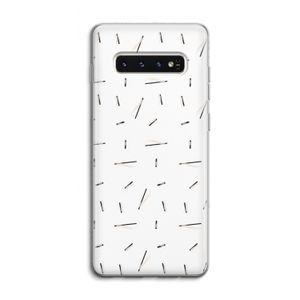 Hipster stripes: Samsung Galaxy S10 4G Transparant Hoesje