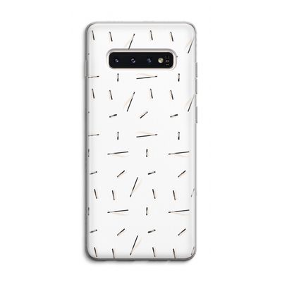 Hipster stripes: Samsung Galaxy S10 4G Transparant Hoesje