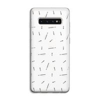 Hipster stripes: Samsung Galaxy S10 4G Transparant Hoesje