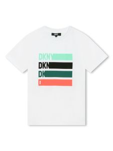 Dkny Kids t-shirt en coton à rayures - Blanc