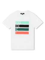 Dkny Kids t-shirt en coton à rayures - Blanc