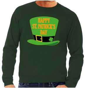 Happy St. Patricksday sweater groen heren 2XL  -