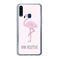 Pink positive: Samsung Galaxy A20s Transparant Hoesje