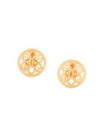 CHANEL Pre-Owned 1995 cutout round earrings - Métallisé