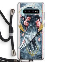 Golden Raven: Samsung Galaxy S10 Plus Transparant Hoesje met koord
