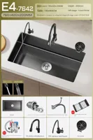 Luxe Waterval Keukenspoelbak - Zwart RVS | Enkelbak | Onderbouw | Inclusief Kraan & Zeepdispenser Luxe Waterval Keukenspoelbak - Zwart RVS | Enkelbak | Onderbouw | Inclusief Kraan & Zeepdispenser