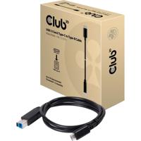 Club 3D usb-c 3.1 gen2 > usb-b m/m kabel (zwart, 1 meter)