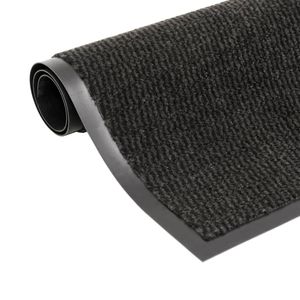 The Living Store Droogloopmat - Anti-slip - Mat - 90x150 cm - Zwart