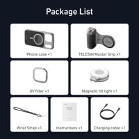 Telesin Master Grip voor iPhone 17 Pro magnetische camera-grip met 3200mAh accu en LED-verlichting - Creator Combo