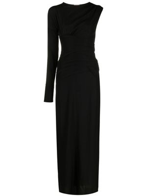 Nº21 robe longue à design asymétrique - Noir